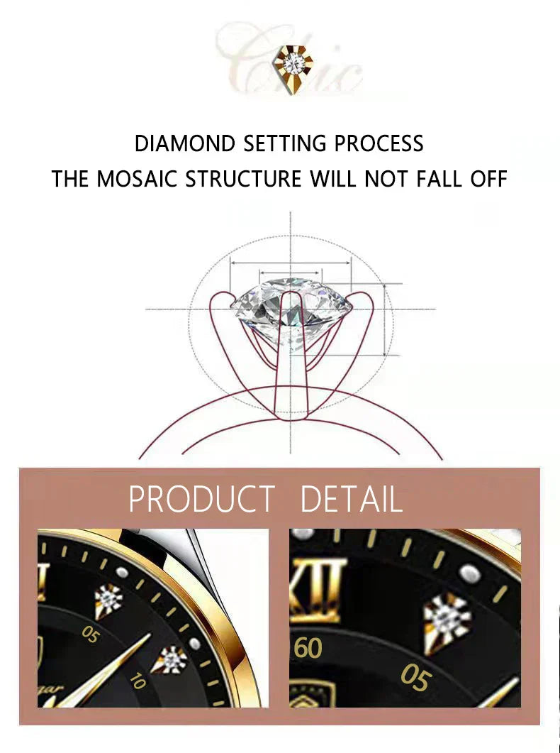 Luxury Woman Watch Waterproof Stainless Steel Luminous Date Ladies Watch Fashion Simple Casual Women’s Quartz Watches