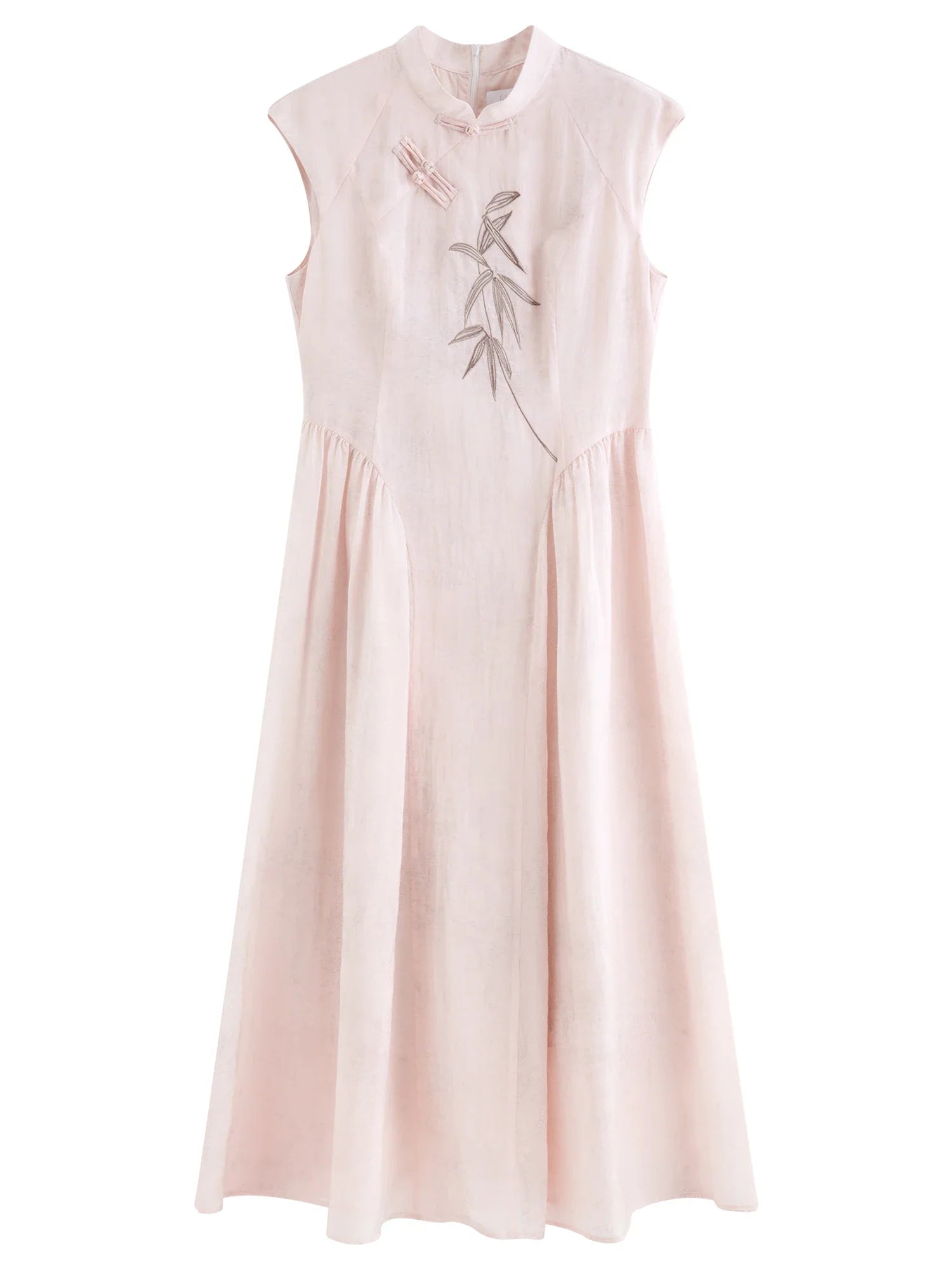 New Chinese Style Embroidery Slim-Fit Long Dress for Women 2026 Summer New Arrivals A-Line Waist-defining Skirt for Dates