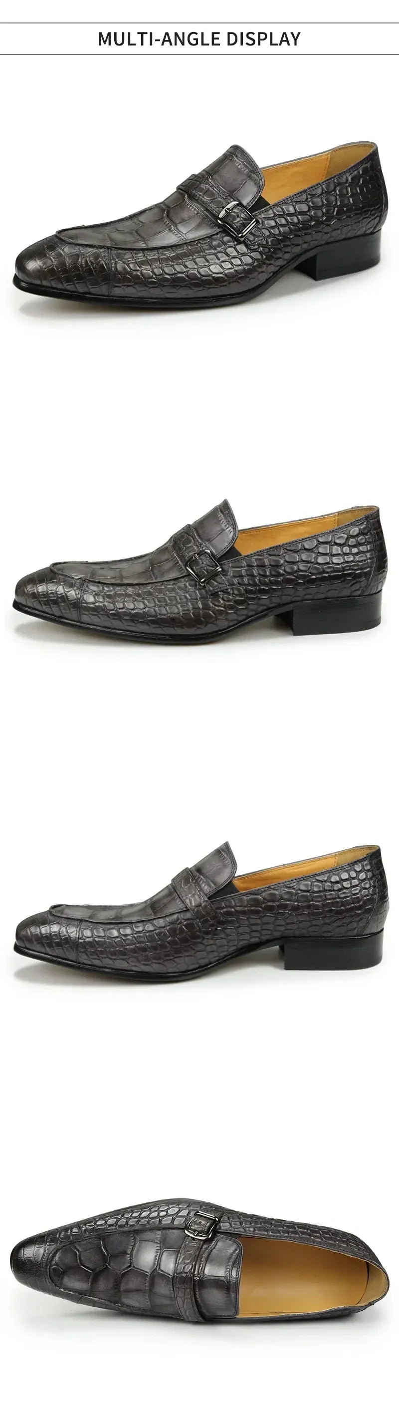 Luxury Genuine Leather Shoe Printing Mens Loafers Handmade High Quality Business Formal Office Casual Shoes Zapatos De Hombre
