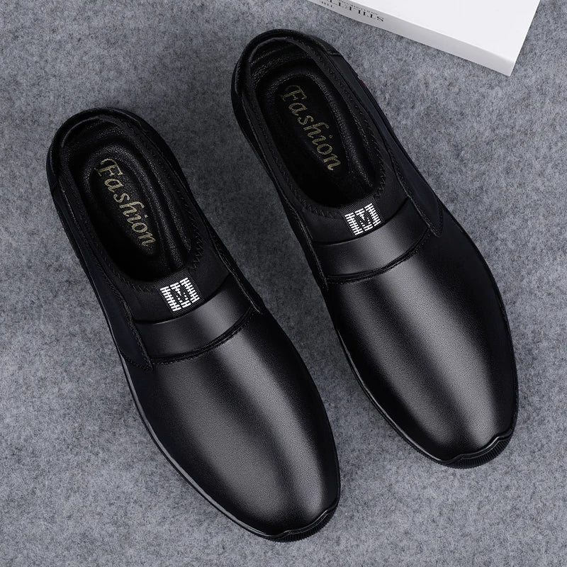 Upscale Genuine Leather Men Loafers Brown Black Cow Leather Penny Loafers Adult Office Career Mens Shoes Sneakers Driving Shoes