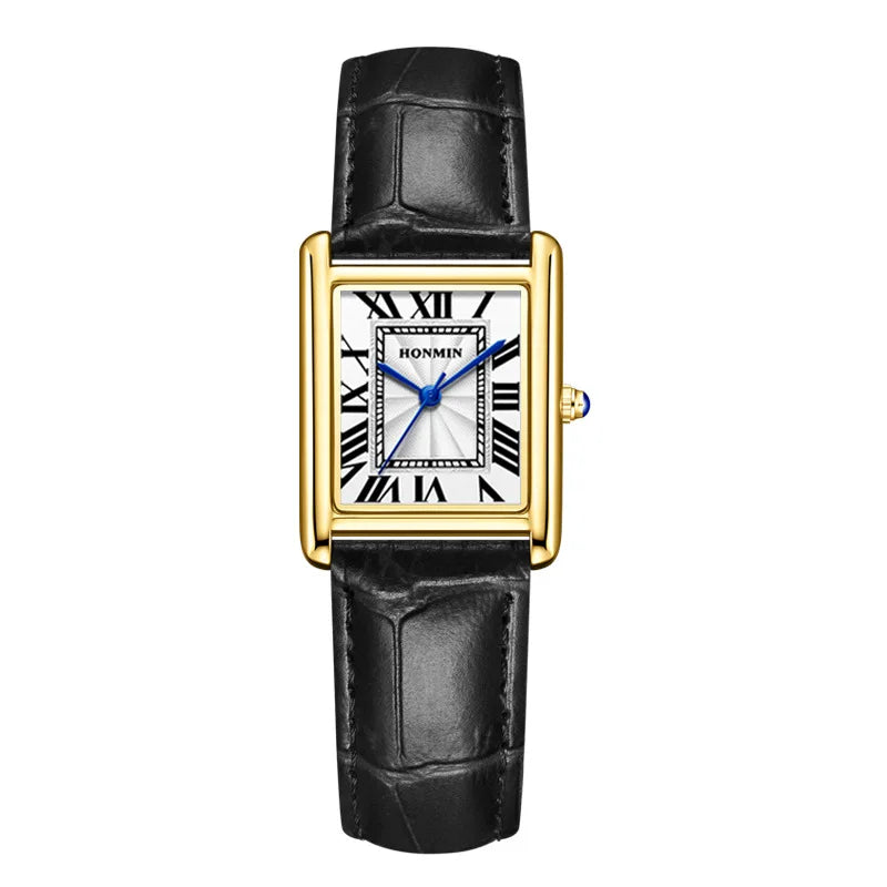 New Elegant Watches for Women and Men Fashion Leather Strap Waterproof Quartz Wristwatches Couple's Watches Gifts Drop Shipping