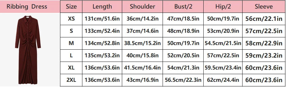 AS AW25 woman dress turn-down collar ribbing high elastic shirring maxi dress