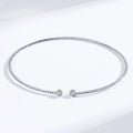 Heart Moissanite Collar Choker Necklace for Women 925 Sterling Silver Simple Open Collar Necklaces Jewelry Accessories