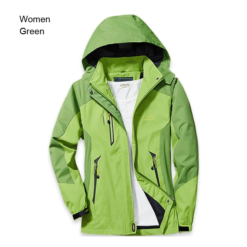 Women Autumn Trekking Jacket Outdoor Hiking Rain Coat Windbreaker Waterproof Hooded Camping Cycling Climbing Warm