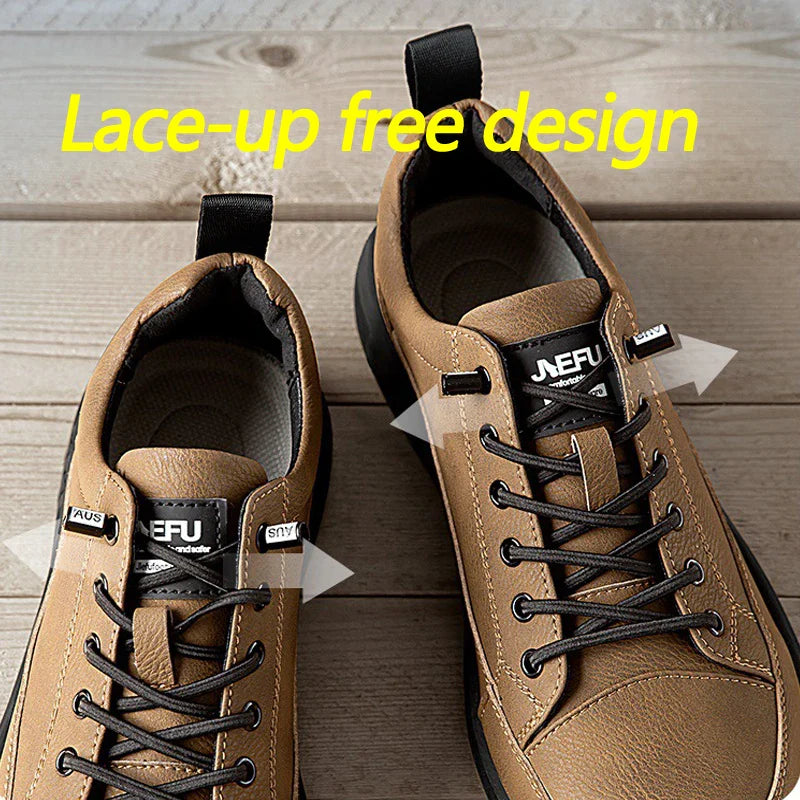 Waterproof Work Boots Safety Steel Toe Shoes Men Quality Leather Shoes Puncture-Proof Indestructible Shoes Safety Protective