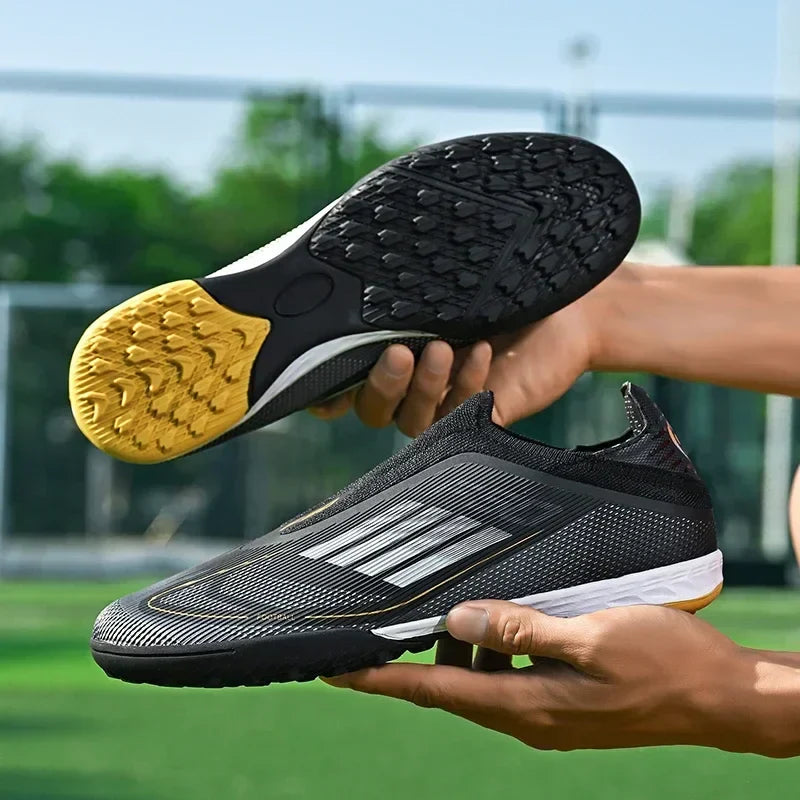 New Men Soccer Shoes Outdoor Sport Football Boots Training Breathable Match Boys Adult Cleats Non Slip Long Spikes Comfortable