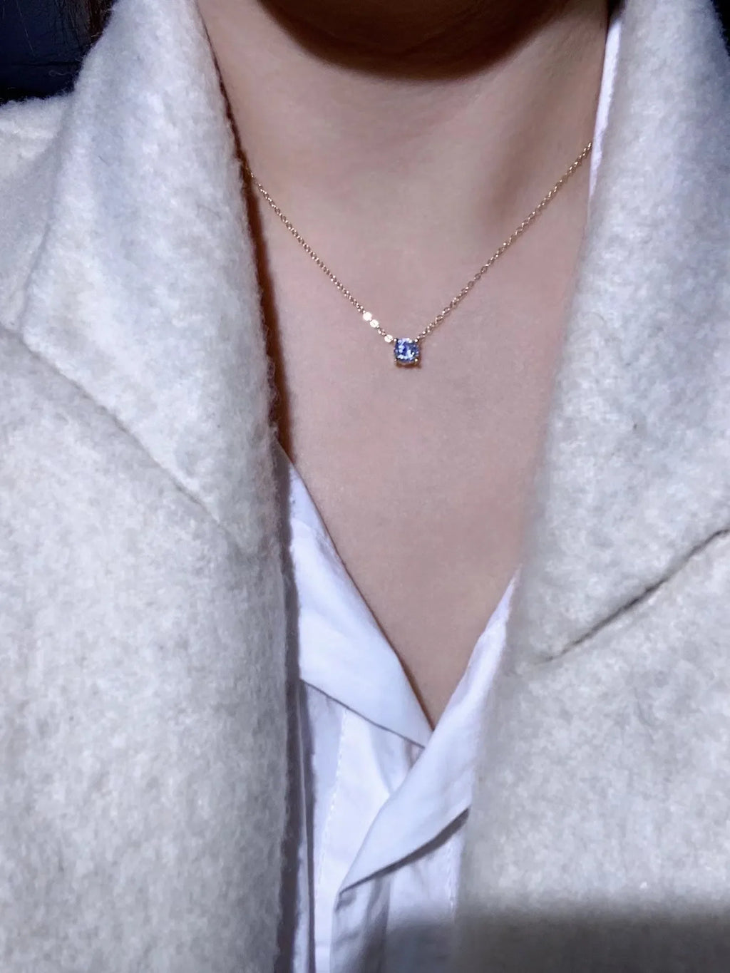 S925 Pure silver 18k gold pendant Multi-functional single diamond necklace with six claws Zircon necklace for women  gift