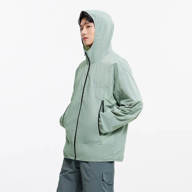 Sun Protection Jacket Men Lightweight Cool Feeling Triple Protection Hooded Top 2025 New Summer Jacket for Outdoor