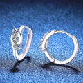 Moissanite Hoop Earrings For Women Wedding Bridal S925 Sterling Silver Stud Earring Wedding Gemstone Jewelry