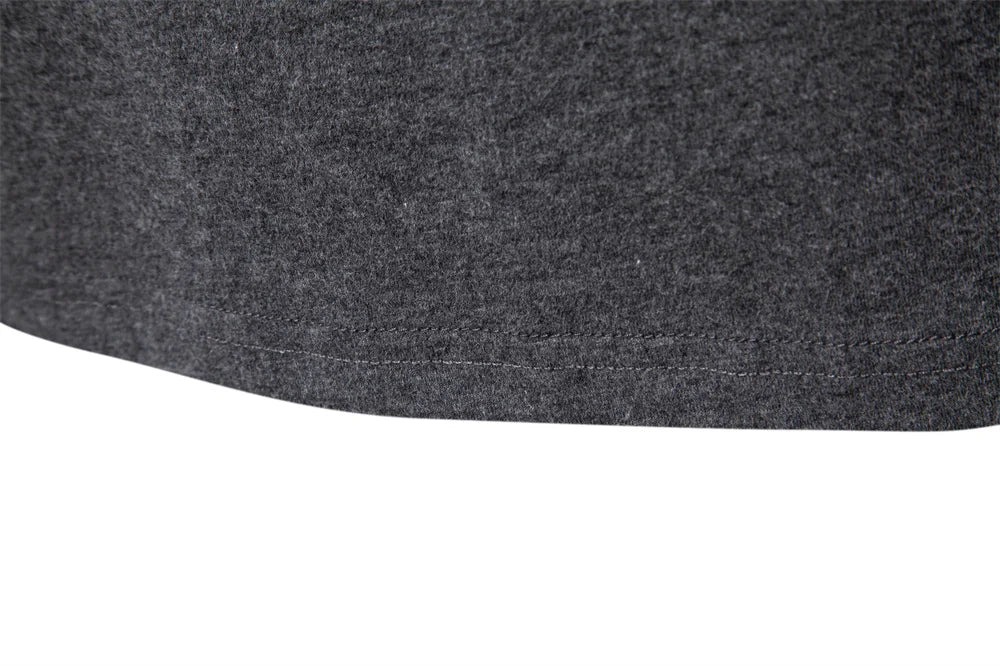 100% Cotton T-shirt Men Casual Solid Color Long Sleeve Sweater Autumn Fashion High Quality Henley Collar Mens T-shirts