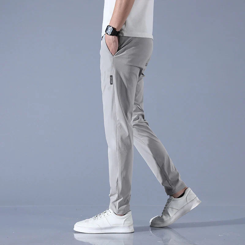 Men's Pants Black Gray Thin Business Casual Pants