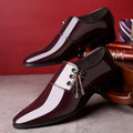 Men's Formal Shoes Patent Leather Pointed Toe Social Shoe Male Bright Upper Spring Autumn 2025 Style High Quality Fashion 39 New