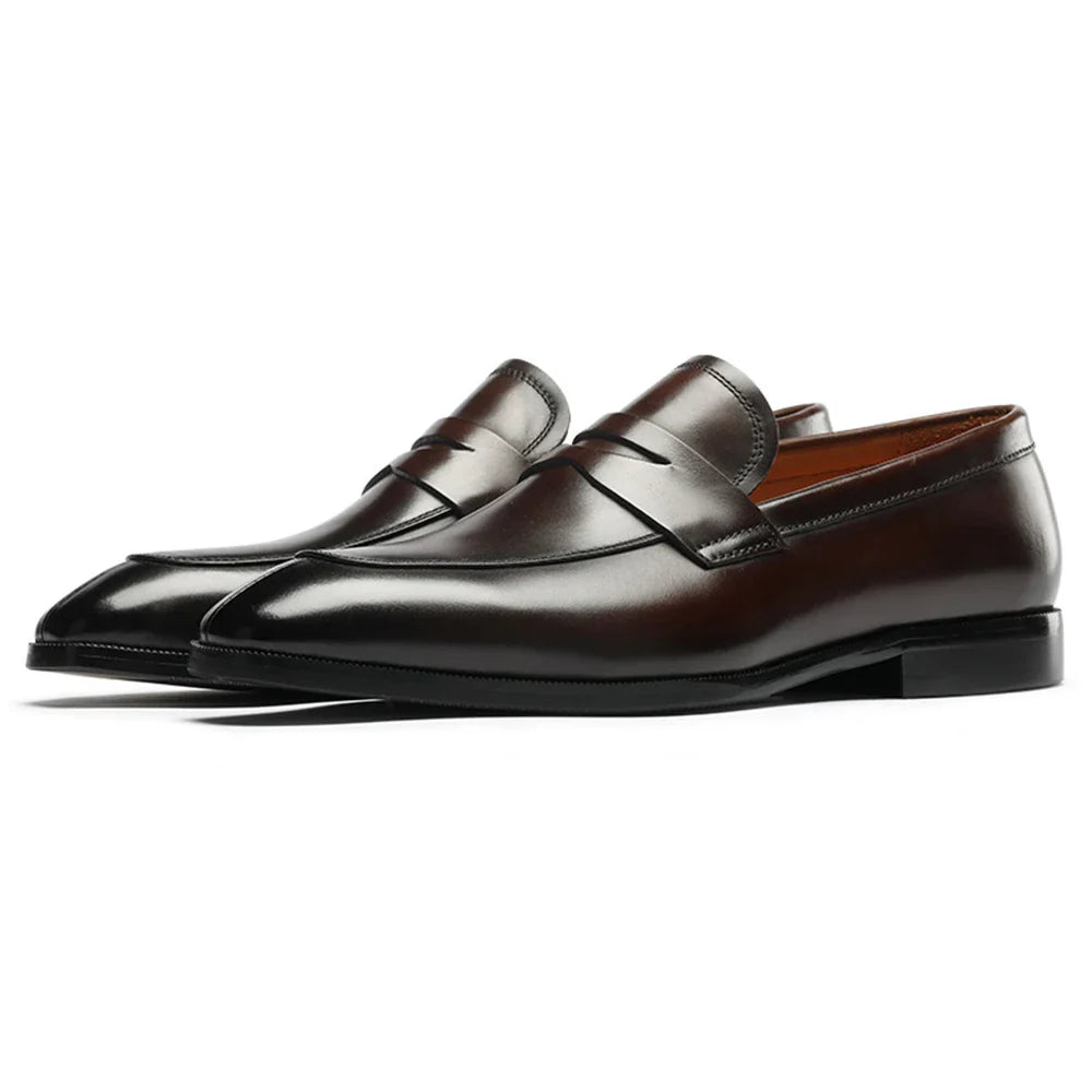 Men Loafer Casual Shoes Calf Leather Waterproofing Materials Formal Dress Shoes Oxfords for Men