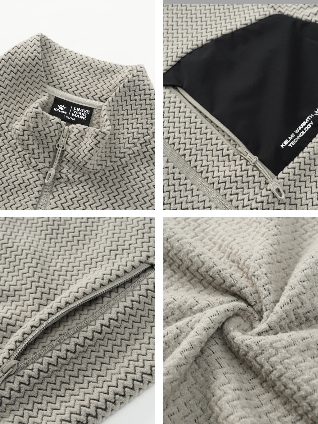 Fleece Sports Jacket Winter Cardigan Knitted Jacket Stand Collar Outdoor Running Windproof And Warm Training Top