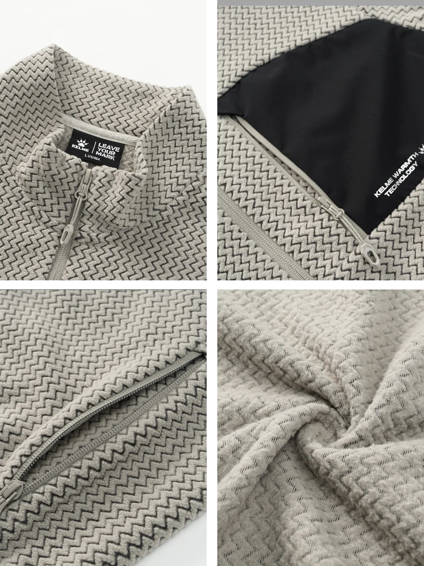 Fleece Sports Jacket Winter Cardigan Knitted Jacket Stand Collar Outdoor Running Windproof And Warm Training Top
