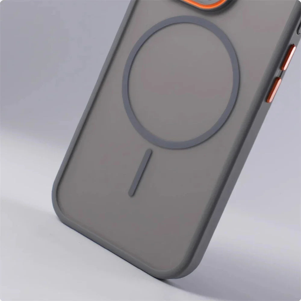 Luxury Matte Translucent Magnetic Case For iPhone 17 16 Pro Max 15 14 Plus 13 12 For Magsafe Wireless Charging Shockproof Cover