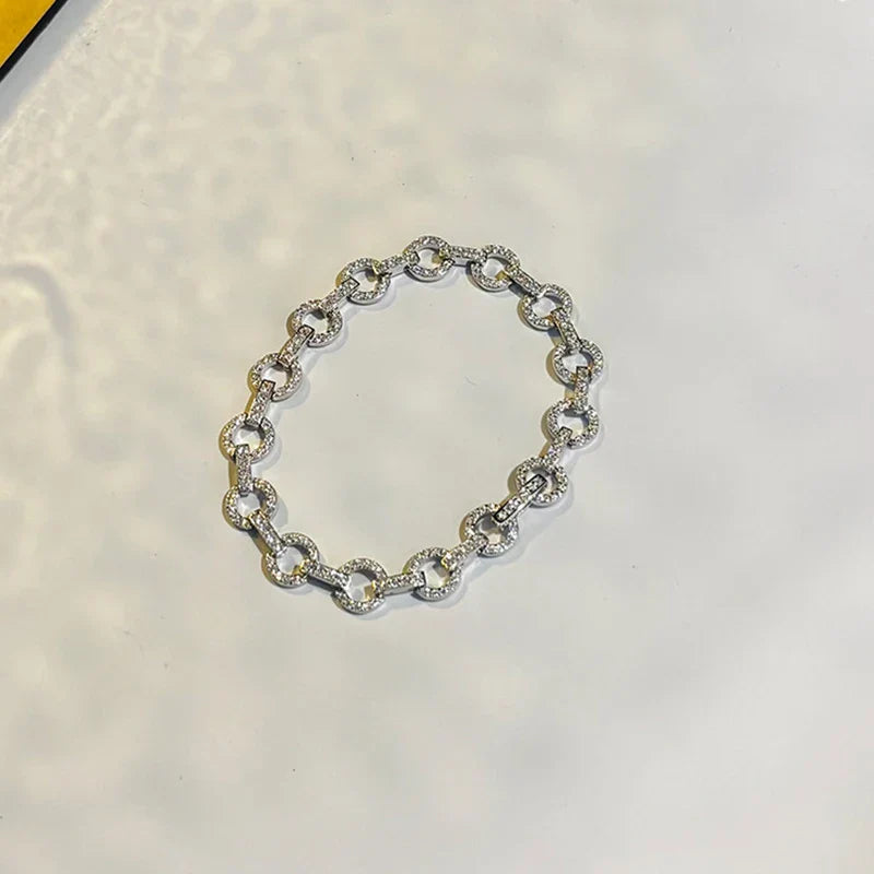 2025 Original Full Moissanite Tennis Bracelet for Woman Man 925 Silver Pass Diamond Tester Link Chain Bracelets 14-20cm