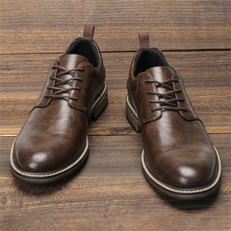 40~46 Leather Shoes Men Fashion Brand Comfortable 2024 Casual Shoes Men