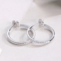 1.5mm D Color Moissanite Hoop Earrings for Women Wedding Party Jewelry with GRA Certified s925 Sterling Silver Earring