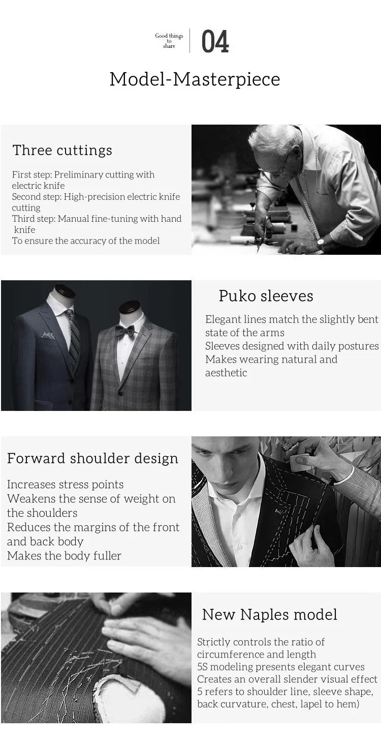 2pc Striped Double Breasted Men’s Suit Set(Jacket+Pants) Business Formal Man Suits Wedding Party Prom Dinner Work Travel Dinner