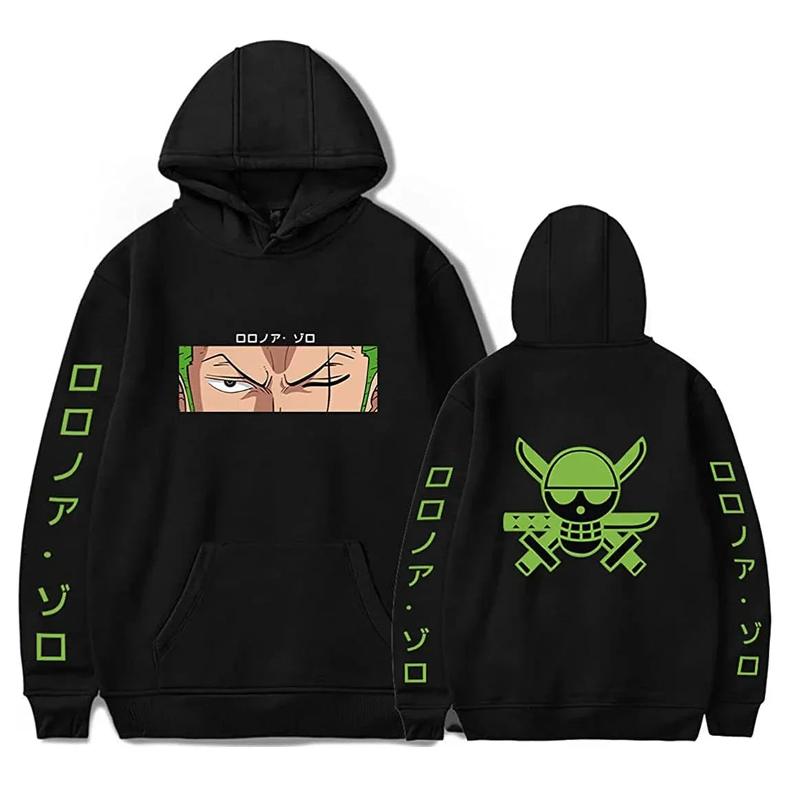 هودي رجالي عصري لفصلي الربيع والخريف MONKEY D LUFFY ملابس كاجوال بغطاء رأس بلون موحد ملابس الشارع للرجال مطبوع عليها رسوم كرتونية من قطعة واحدة