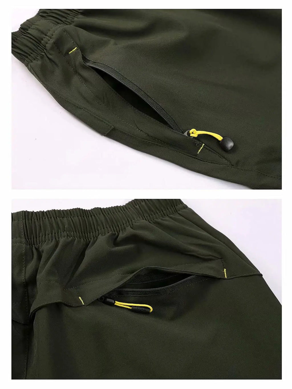 Quick Dry Athletic Shorts with Zipper Pockets Men's Summer Running Shorts Gym Training Workout Fitness Hiking Shorts