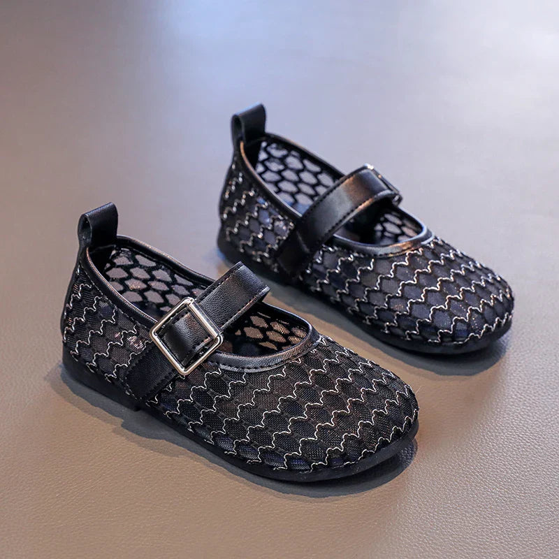 2025 New Children's Flats Summer Breathable Princess Shoes for Girls Simple Fashion Kids Causal Shoes Soft Soled Trend Versatile