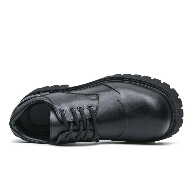 British Style Brogue Men's Oxford Shoes Thick-soled Casual Shoes Comfortable Male Business Shoes Lace-up Formal Dress Footwear