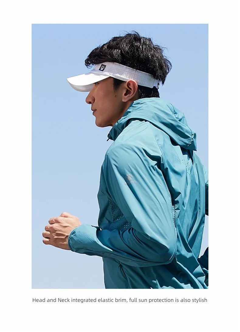 running sunscreen clothing men summer breathable hooded thin jacket UV UPF50 skin coat pair