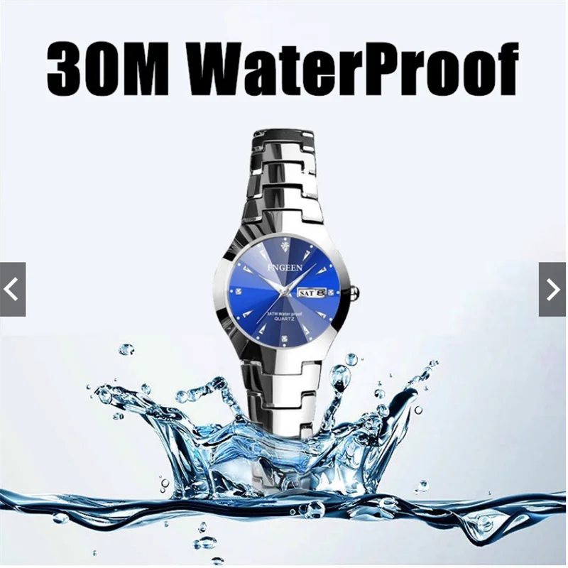 5808 Relogio Feminino Couple Watch Men Quartz watch for Lovers Luxury Womens wristwatch Stainless Steel Waterproof