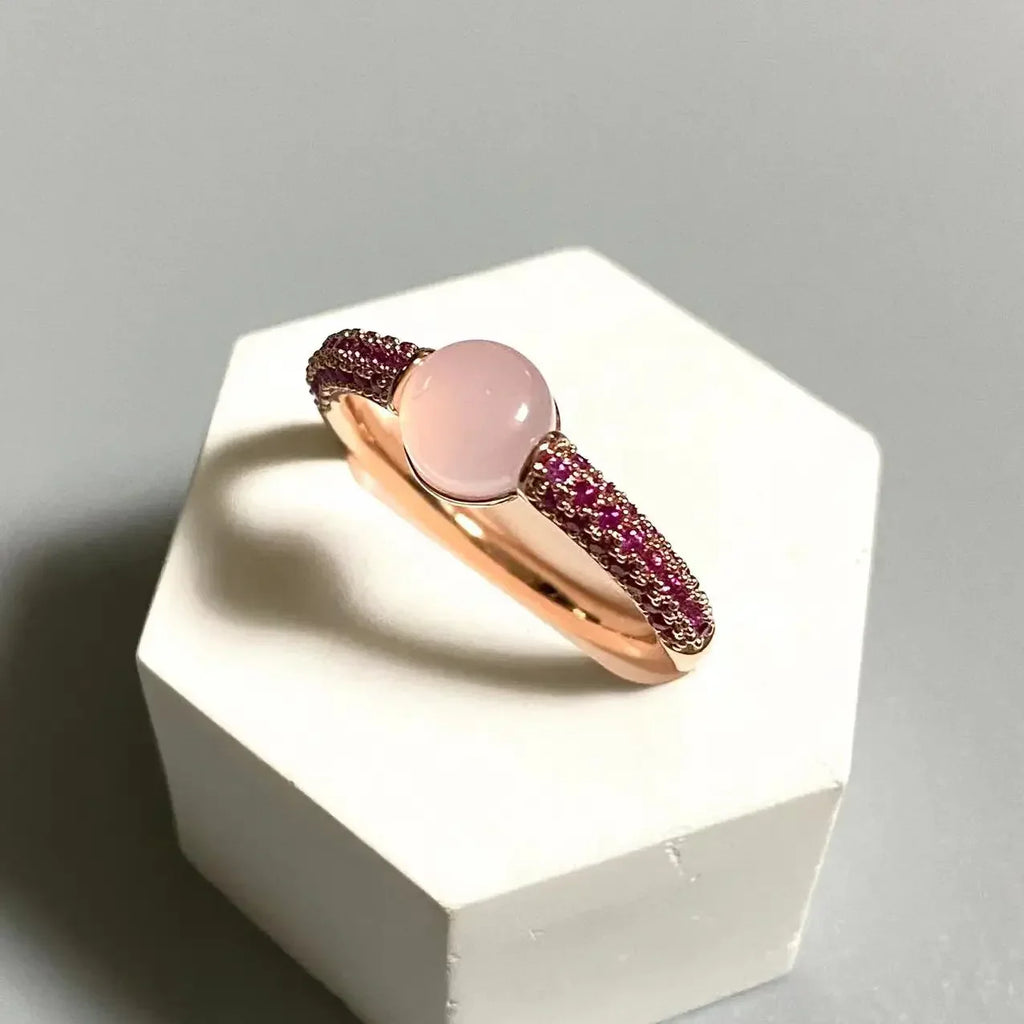 6mm Round Candy Style Ring for Women 33 Colors Purple Zircon Crystal Inlay Jewelry Birthday Gift