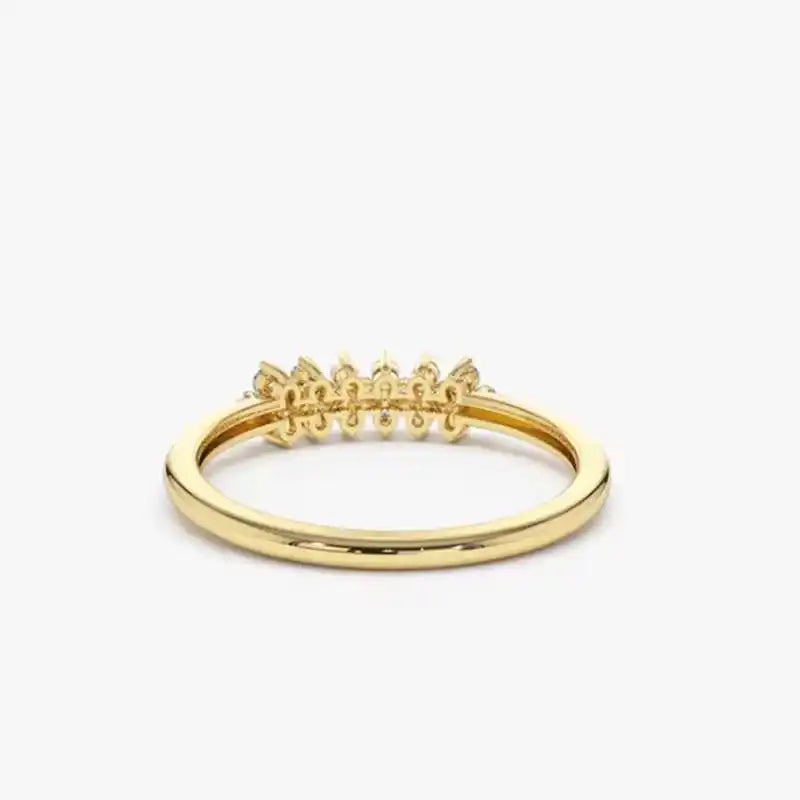 2mm Moissanite Ring With Certificate 925 Sterling Silver Cluster Flower Wedding Rings For Women 14k Gold Plated Jewelry