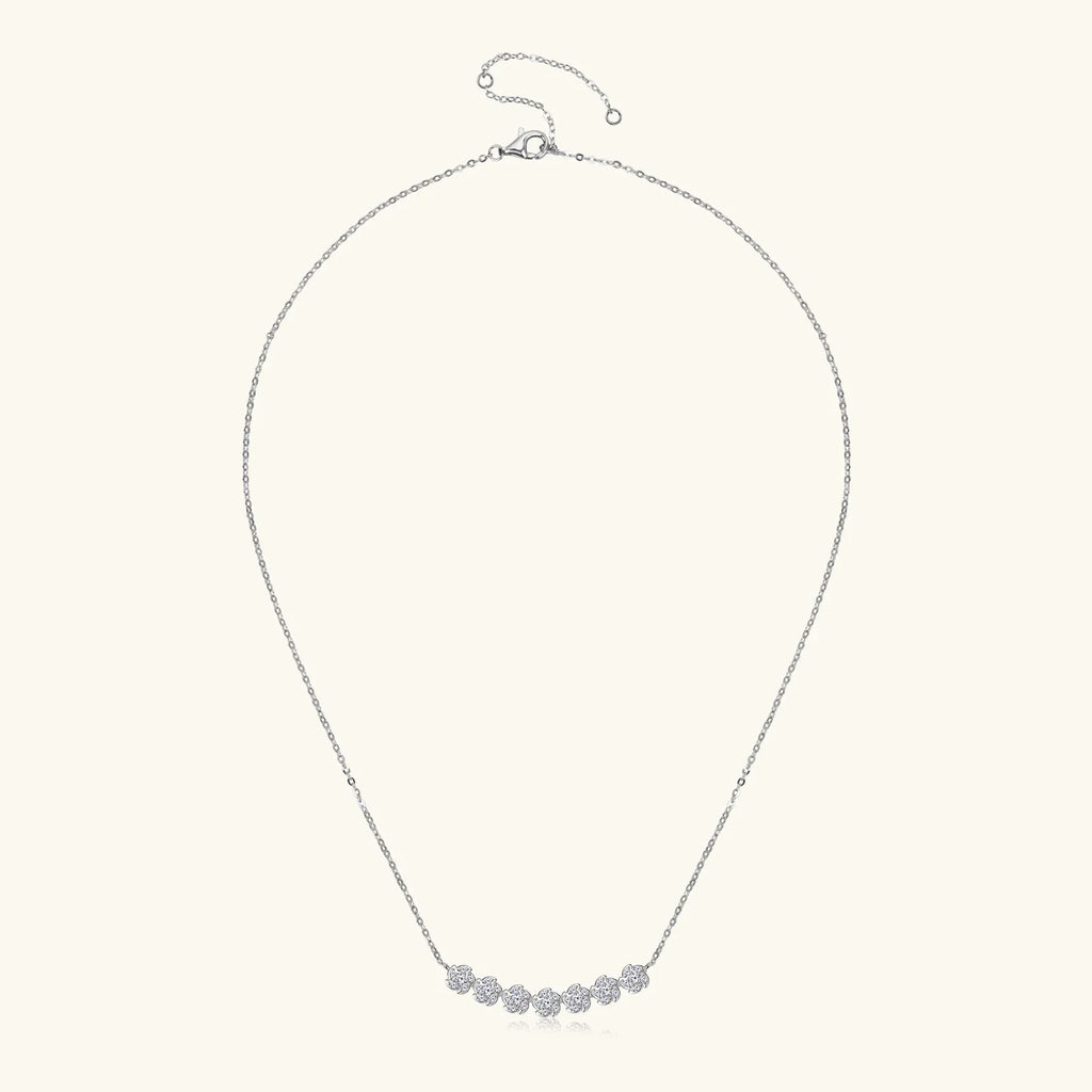 Moissanite Diamond Necklaces for Women, Dainty 14k Gold/925 Sterling Silver Choker Necklace Gold Plated Jewelry Trendy Gift