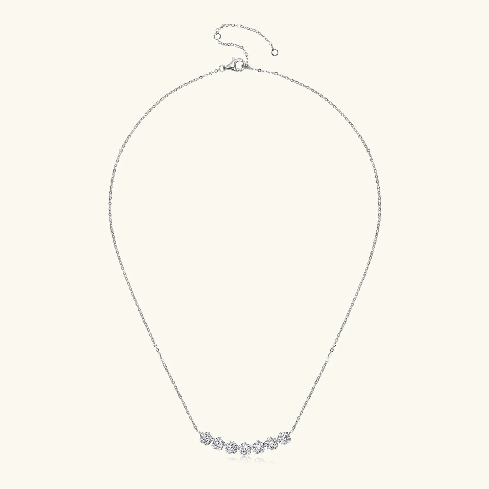 Moissanite Diamond Necklaces for Women, Dainty 14k Gold/925 Sterling Silver Choker Necklace Gold Plated Jewelry Trendy Gift