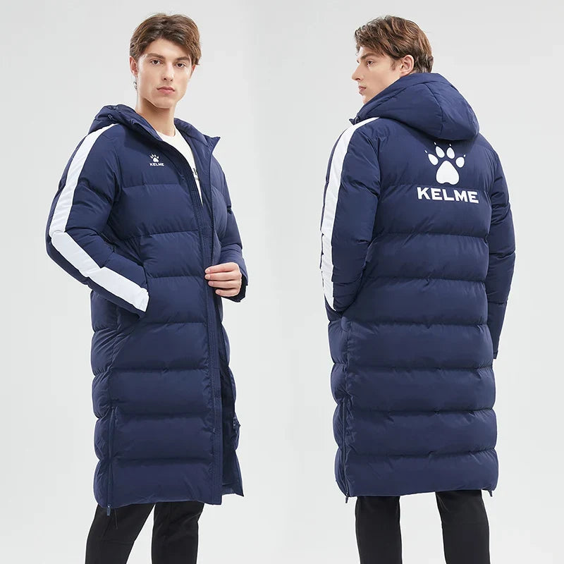 Men Winter Jacket Long Solid Sports Training Coat Male Overcoat Outrwear Warm Cotton Padded Winter Coat Women 8261MF1014