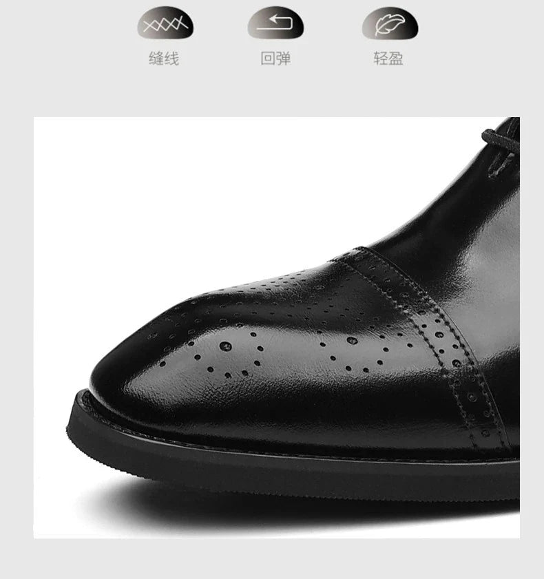 Men's Big Size Leather Shoes Spring Autumn Formal Business Office Wedding Dress Shoes for Man New Designer Business Shoe Man