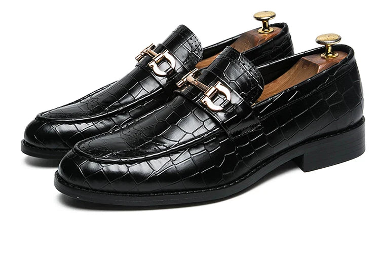 High Quality Casual Business Leather Shoes For Men Classic Social Leather Shoes Men Party Formal Loafers Men Dress Shoes Retro