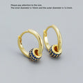 925 Sterling Silver Earring Zircon Sun Flower Ear Ring Geometric Style Water Drop Ear Bone Cute Temperament Woman Girl Ear Jewel