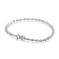 3mm D VVS1 Moissanite Tennis Bracelet Solid s925 Sterling Silver Plated 18k White Gold with GRA Bracelets for Women Man