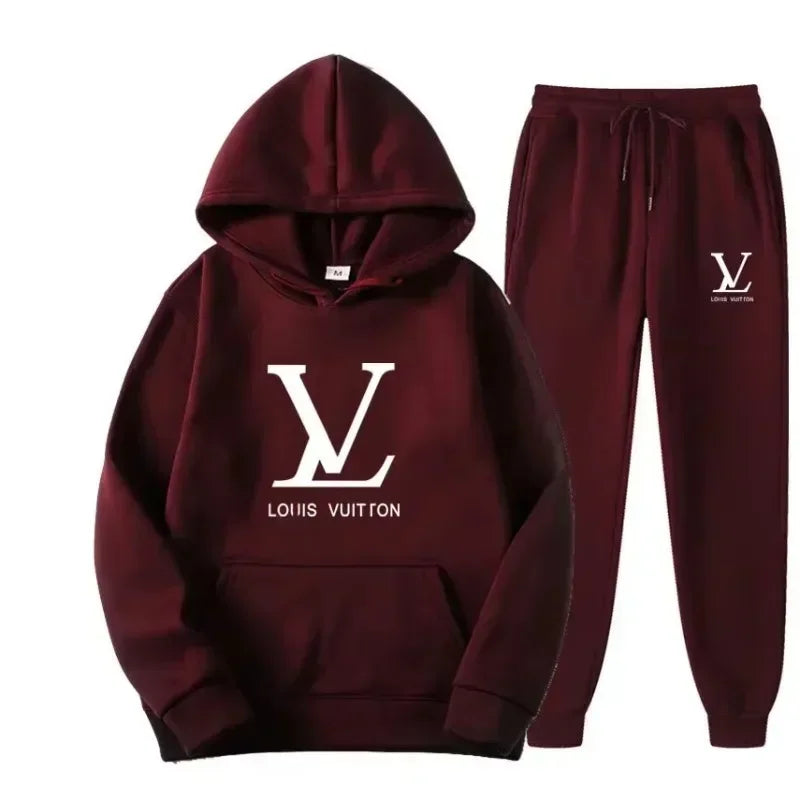 2025 Autumn/Winter new men's  sweatshirts and trousers 2-piece set outdoor fashionable jogging men's casual s