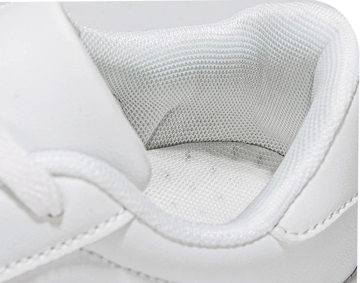 Business Casual Men's Shoes Soft Women Shoes Comfortable Casual PU Leather Shoes for Men Autumn Solid White Men Sneakers