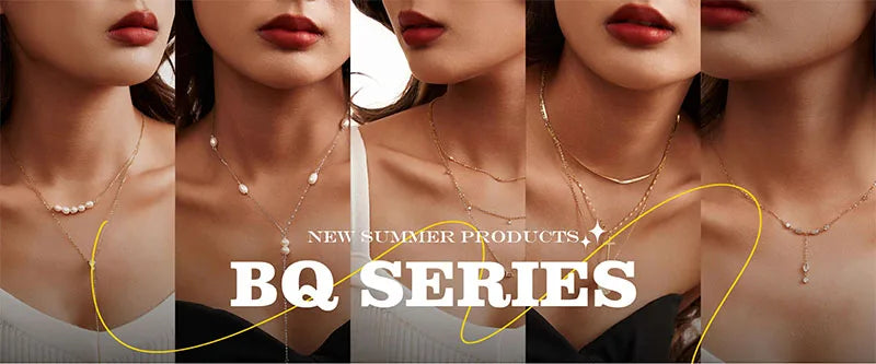 Real 925 Sterling Silver Necklace with CZ Classic Waterdrop Choker Chain Fashion Colar for Women Fine Jewelry BQN16