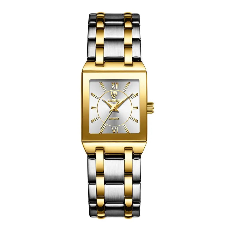 Luxury Golden Quartz Wristwatches For Female Girl Male Fashion 30m Waterproof Women Ladies Mens Watches Relogio Feminino