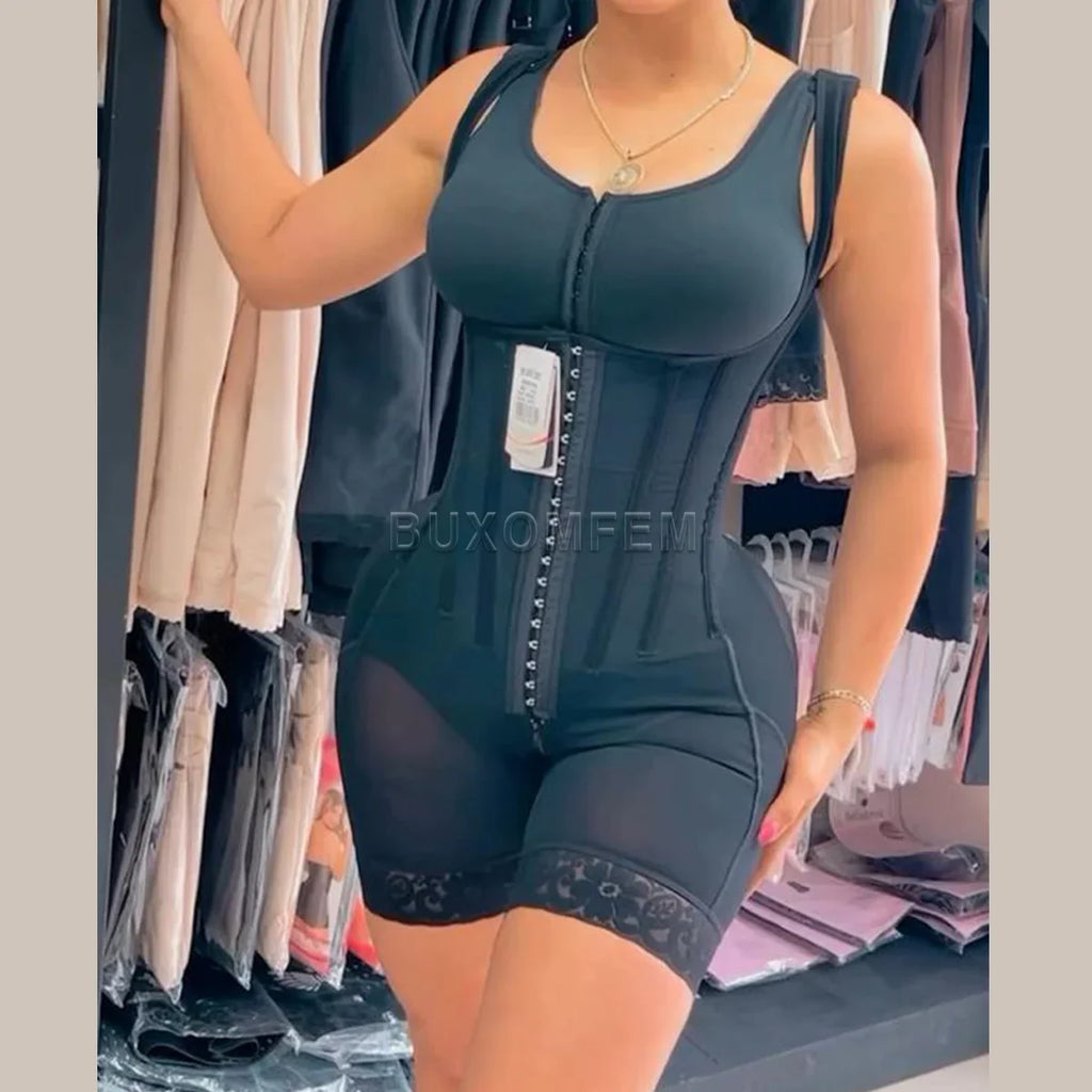 Postpartum Push Up Columbian Fajas Shapewear Front Breasted Modeling Tummy Control Shaper Open Crotch Seamless Tight Bodysuits