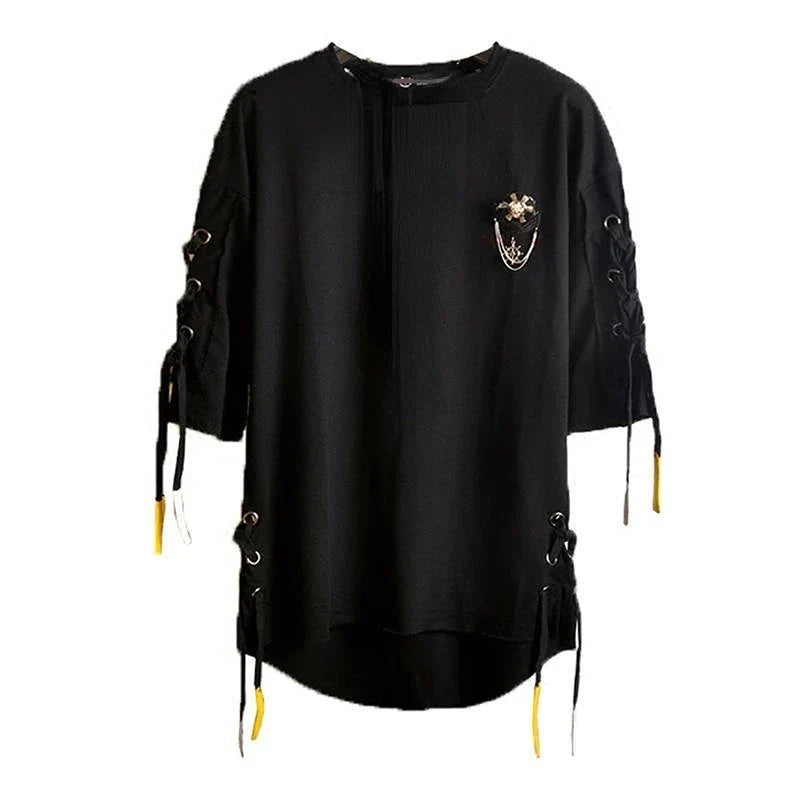 تيشيرتات رجالية صيفية بتصميم أنمي Techwear أزياء Harajuku Y2k عصرية ملابس الشارع الهيب هوب بانك للرجال والنساء طلاب المدارس