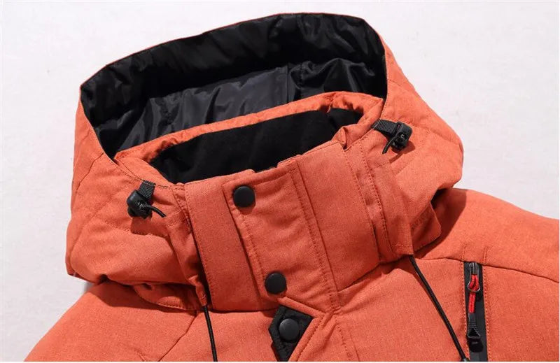 '-20 Degree Down Jacket Male Winter Parkas Men White Duck Down Jacket Hooded Outdoor Thick Warm Padded Snow Coat Oversize M-4XL