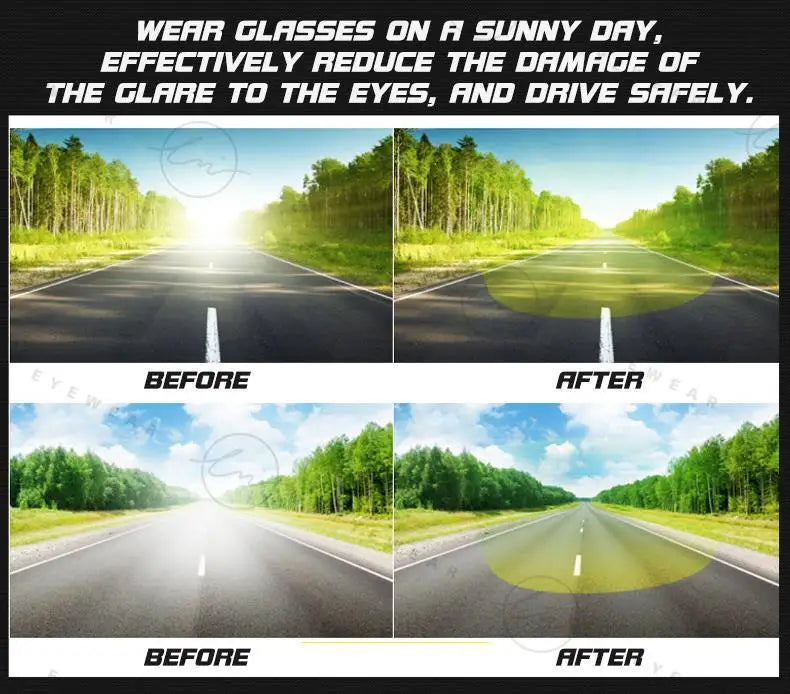 Classic Photochromic Sunglasses Polarized Man Day Night Vison Glasses Woman Chameleon Lens For Driving Goggles Male