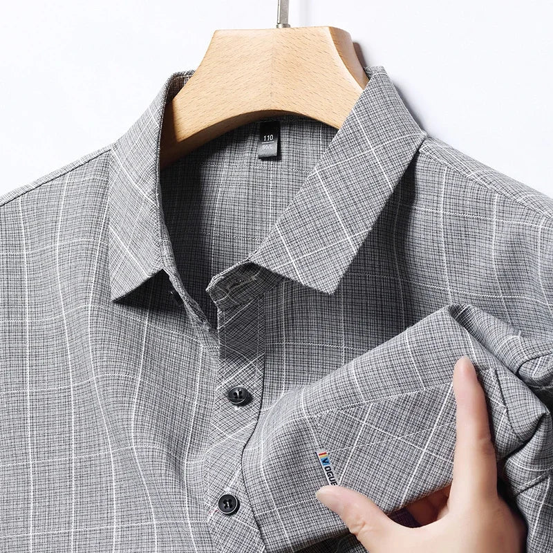 Men's Business Casual Short Sleeved Printed Shirt