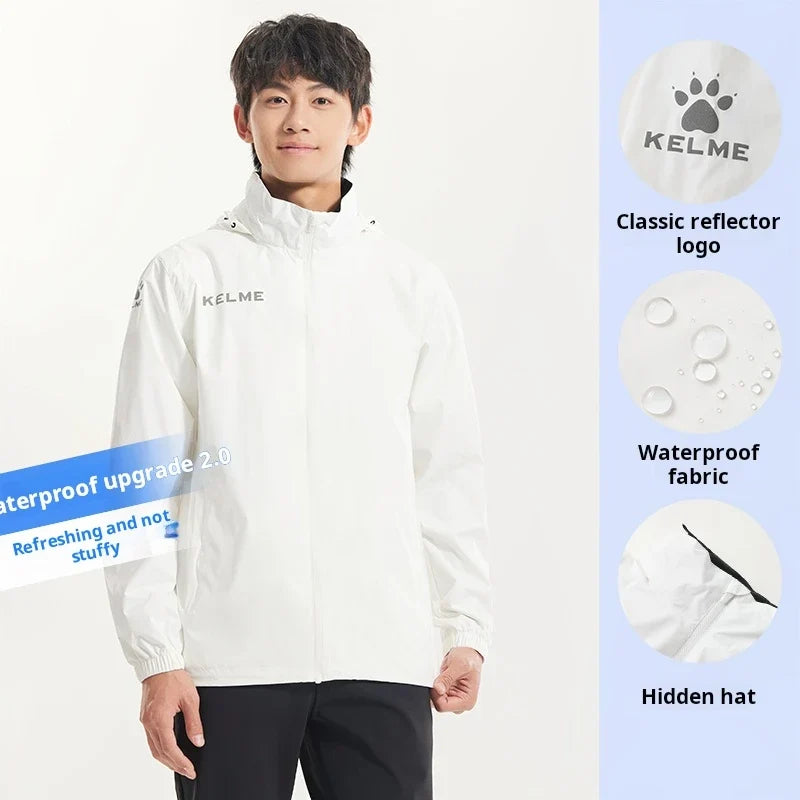 Sports Windbreaker Men's Summer Windproof Football Waterproof Running Outdoor Training Jacket Punch