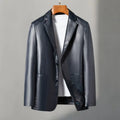 Casual Leather Suits, Genuine Leather Jackets, Men's Jackets, Sheepskin, Slimming, Large Sizes for Autumn and Winter